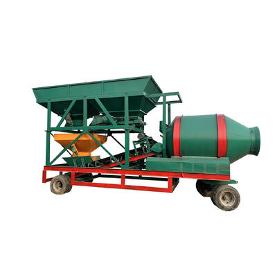Оборудование цементного завода Серия JZM Фиксированный Hopper Drum Mixer Мобильная бетонная смесительная машина со спиральным питателем