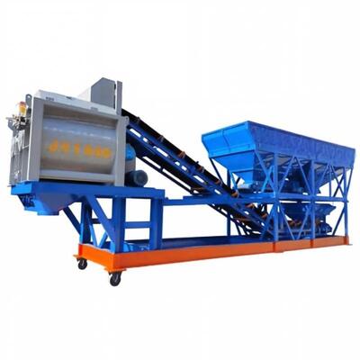 Портативная бетонно-смесительная установка JS Mobile Forced Mixing Plant, оборудование цементного завода